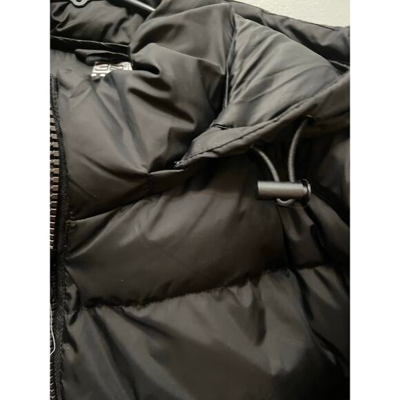 32 Degrees women’s black puffer hooded jacket size large - Picture 3 of 8